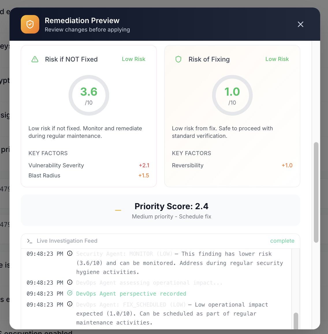 Blast radius analysis